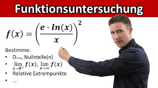Kurvendiskussion mit ln-Funktion