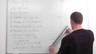 Kurvendiskussion, gebrochen-rationale Funktion,  Beispiel 2 (Teil 3)
