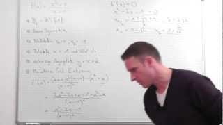 Kurvendiskussion, gebrochen-rationale Funktion, Beispiel 2 (Teil 2)