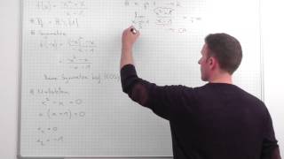 Kurvendiskussion, gebrochen-rationale Funktion, Beispiel 2 (Teil 1)