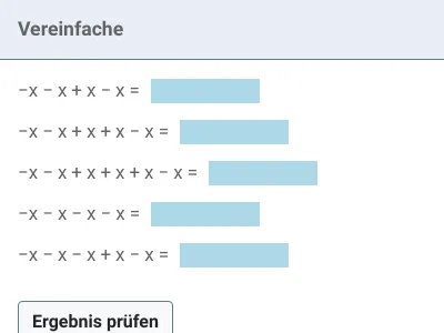 Termumformung - einfache Summen