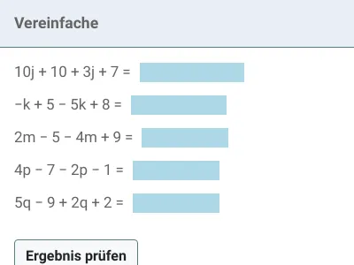 Termumformung - einfache Summen