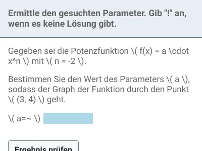 Potenzfunktionen - negativer Exponent