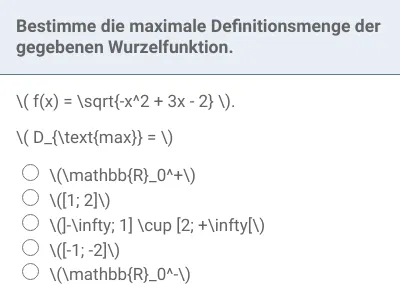 Funktionsuntersuchung - Verknüpfungen mit der Wurzelfunktion