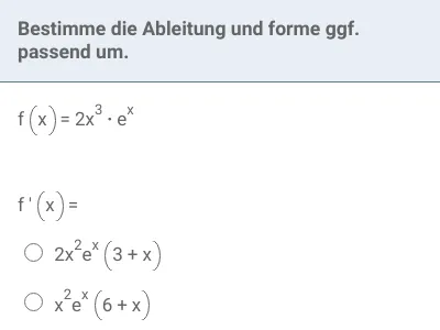 exp und ln - Ableitung