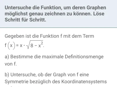 Funktionsuntersuchung - Verknüpfungen mit der Wurzelfunktion