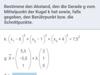 Koordinatengeometrie im Raum - Kugel