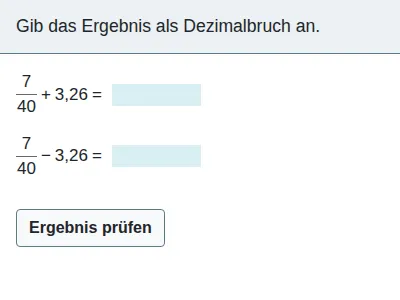 Rationale Zahlen - Addition und Subtraktion