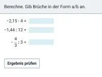 Rationale Zahlen - Division
