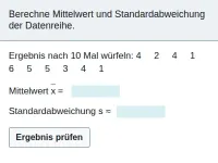 Stochastik - Erwartungswert und Standardabweichung einer Zufallsgröße
