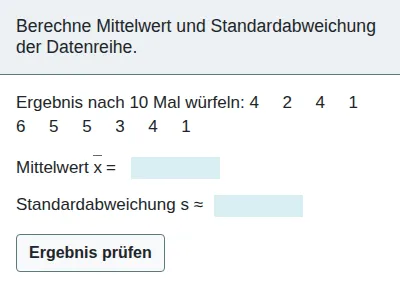 Stochastik - Erwartungswert und Standardabweichung einer Zufallsgröße