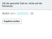 Dezimalzahlen - Division