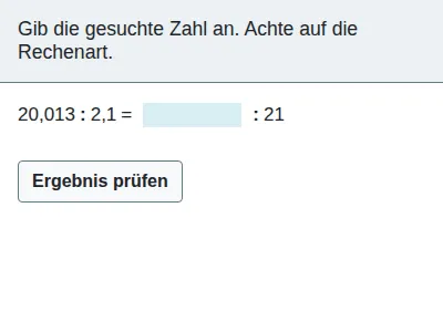 Dezimalzahlen - Division