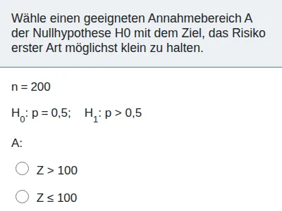 Stochastik - Testen von Hypothesen