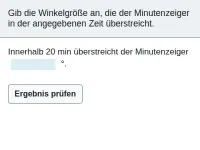 Winkel an der Uhr