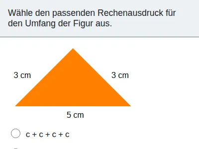 Umfang von Rechtecken und Dreiecken
