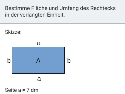Flächeninhalt und Umfang des Rechtecks