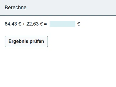 Größen und ihre Einheiten - Geld