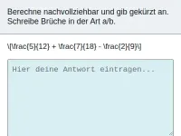 Brüche - Addition und Subtraktion