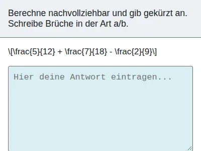 Brüche - Addition und Subtraktion
