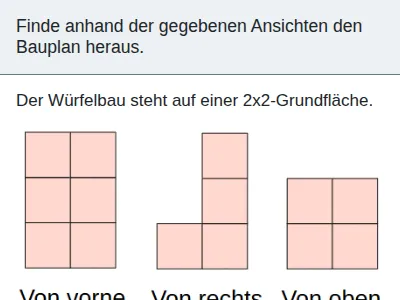 Kopfgeometrie - Würfelgebäude