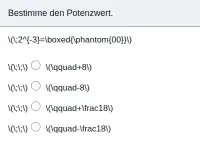 Potenzen mit negativen ganzzahligen Exponenten