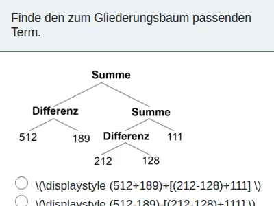 Addition und Subtraktion in ℕ - Terme