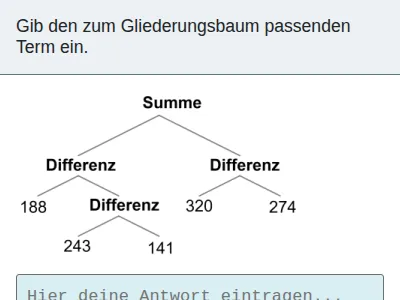 Addition und Subtraktion in ℕ - Terme