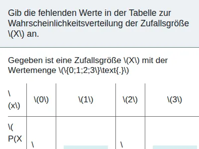 Stochastik - Zufallsgröße und (kumulative) Verteilungsfunktion