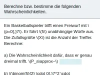 Stochastik - Bernoullikette und Binomialverteilung