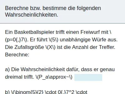 Stochastik - Bernoullikette und Binomialverteilung