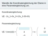 Koordinatengeometrie im Raum - Ebenen - Normalen- und Koordinatenform
