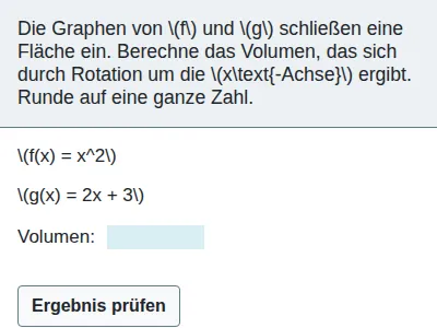 Integral - Volumen von Rotationskörpern