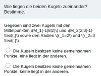 Koordinatengeometrie im Raum - Kugel