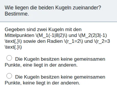 Koordinatengeometrie im Raum - Kugel