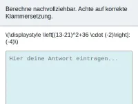 Verbindung der Grundrechenarten in ℤ mit Potenzen