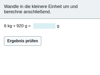 Größen und ihre Einheiten - Massen