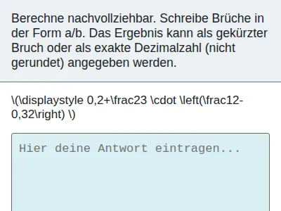 Rationale Zahlen - Verbindung der Grundrechenarten