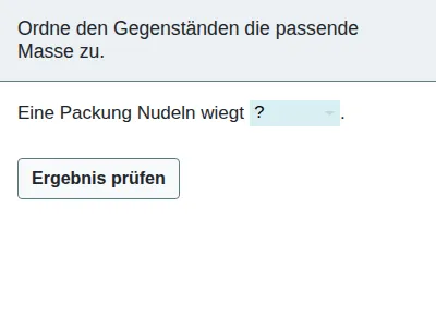Größen und ihre Einheiten - Massen