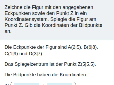 Punktsymmetrie und -spiegelung