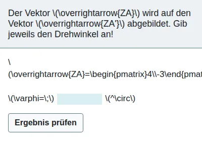 Drehung mit Vektoren