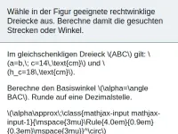 Trigonometrie am rechtwinkligen Dreieck