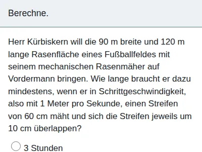 Flächeninhalt des Rechtecks (ohne Umfang)