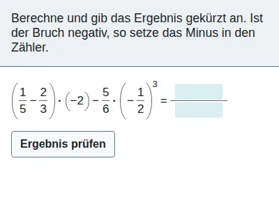 Rationale Zahlen - Verbindung der Grundrechenarten
