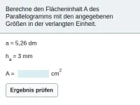 Flächeninhalt und Umfang von Parallelogramm und Trapez