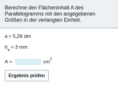 Flächeninhalt und Umfang von Parallelogramm und Trapez