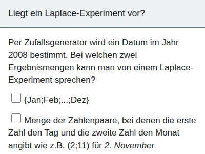 Stochastik - Laplace-Wahrscheinlichkeit