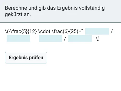 Rationale Zahlen - Multiplikation