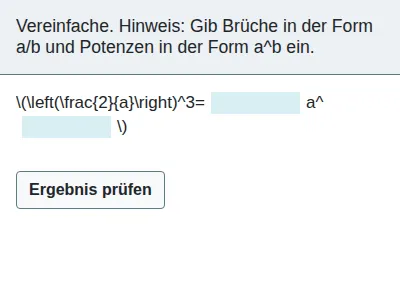 Potenzgesetze - ganzzahlige Exponenten
