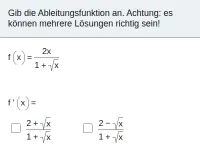 Ableitung - Produkt- und Quotientenregel